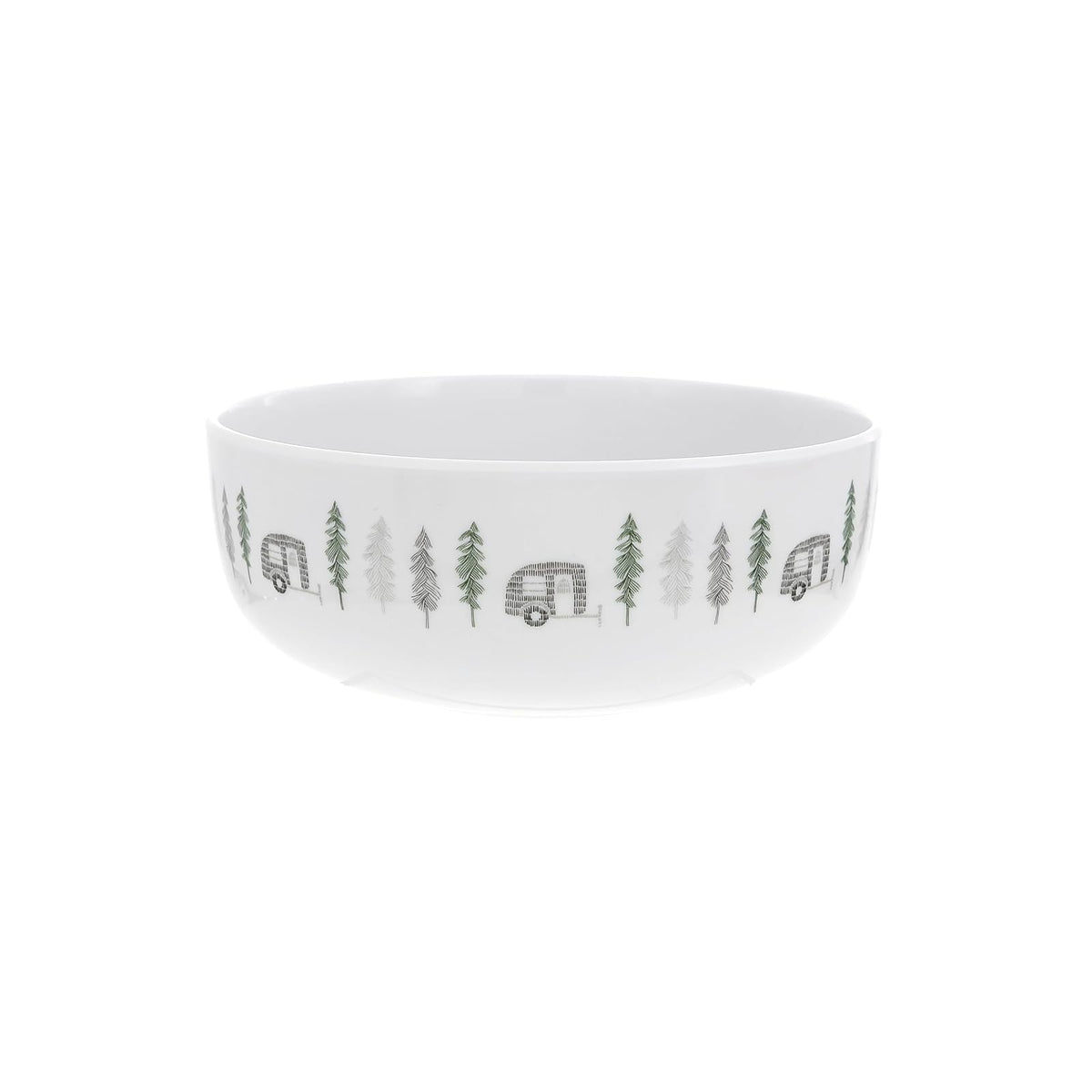 Pavilion Gift Company Dishware Bowl, 6.25", White, Green