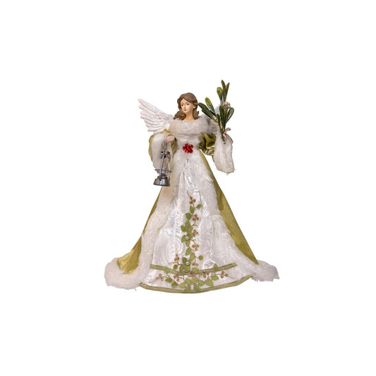 Kurt S. Adler Tree Topper, 6" x 10" x 18.5", Sage Green