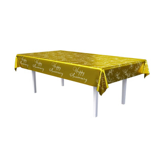Beistle Tablecloth, 54" x 108" (Rectangular), Gold