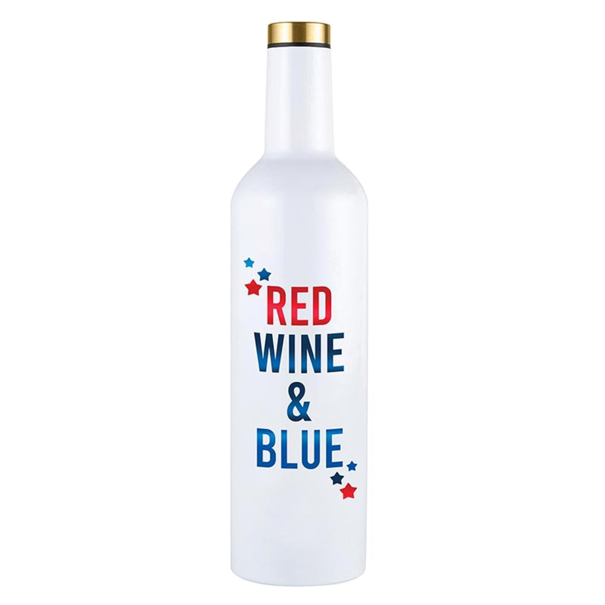 Slant Collections Kitchen, 25-Ounces Stainless Steel Wine Bottle, Red Wine & Blu