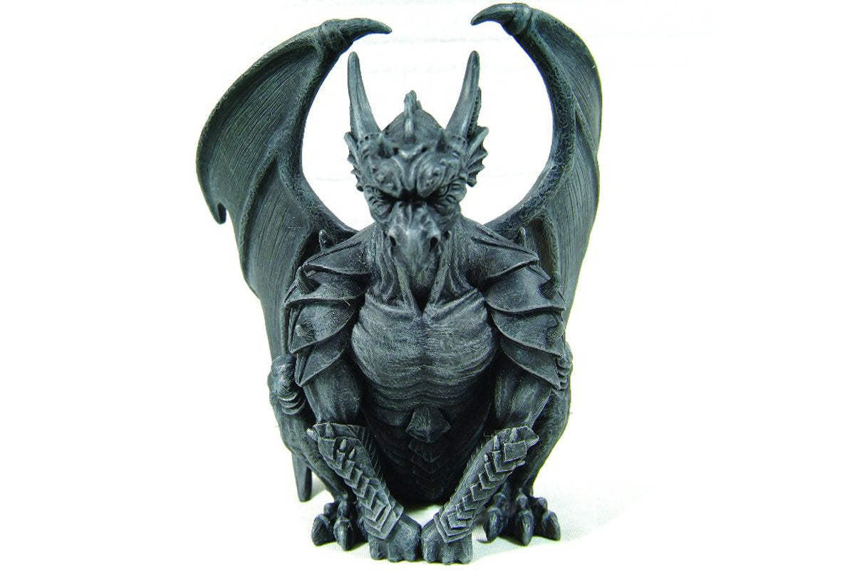 Pacific Trading PTC 6.25 Inch Resin Medieval Sitting Guardian Gargoyle with Wings Statue