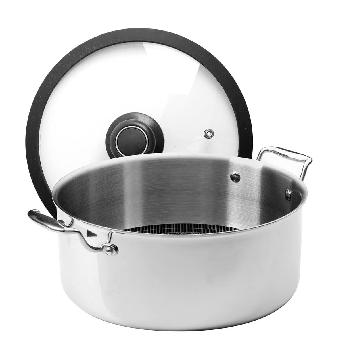 Black Cube Cooking Pot, 7.5 Quarts, Silver