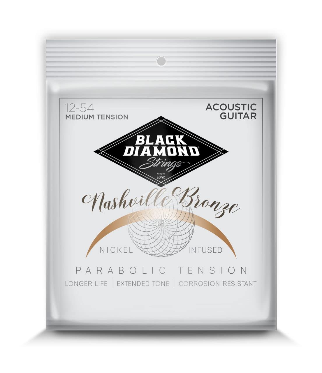 Black Diamond Strings® N600NV Nickel-Infused Nashville Bronze Medium Tension