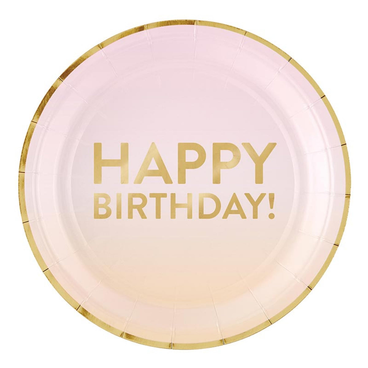Slant Collections 8-Count Disposable Party Size Paper Plates, 7-Inch, Happy Birthday