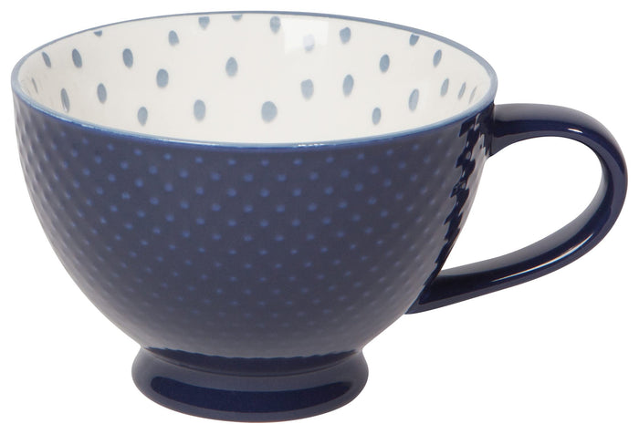 Now Designs14 oz Textured Latte Mug, Ink Blue