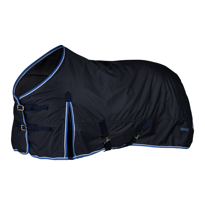 HORZE Glasgow Heavy Weight Waterproof Winter Turnout Horse Blanket (350g Fill) - Dark Blue - 69 in