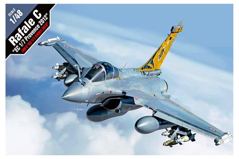Academy 1/48 French Air Force Rafal C 1st Combat Squadron Provence 2012 Plastic Model 12346