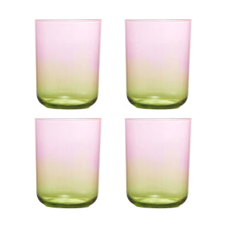 Locco Decor Pitcher, 4 Pink Yellow Cups, Pink Yellow