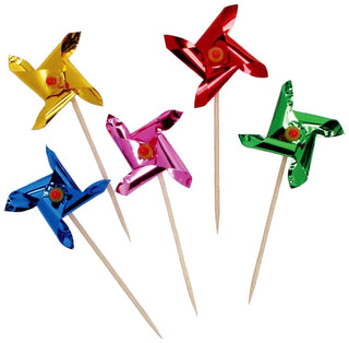 Unique Cake Topper, 4 inches, Assorted Colors, 12 Pcs