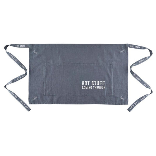 Santa Barbara Design Studio Half Aprons Cotton Linen Apron with Large Front Pocket, One-Size Fits Most, Hot Stuff