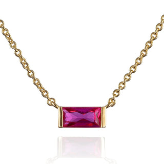 namana Necklace, 16 inches, Dark Pink
