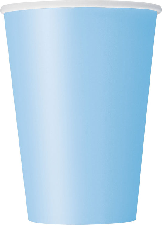 Unique Industries 12oz Light Blue Paper Cups, 10ct