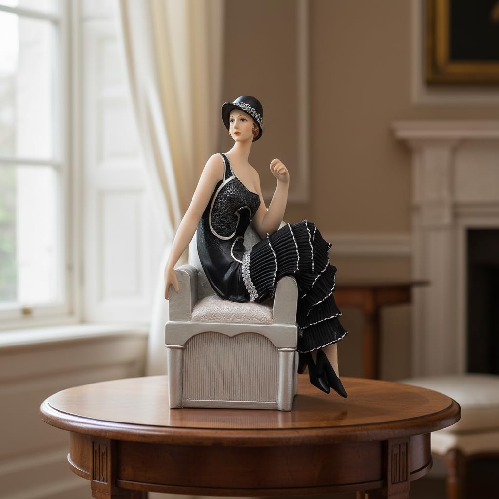 Comfy Hour 10 Inch Victorian Figurine, Vintage Lady Statuette