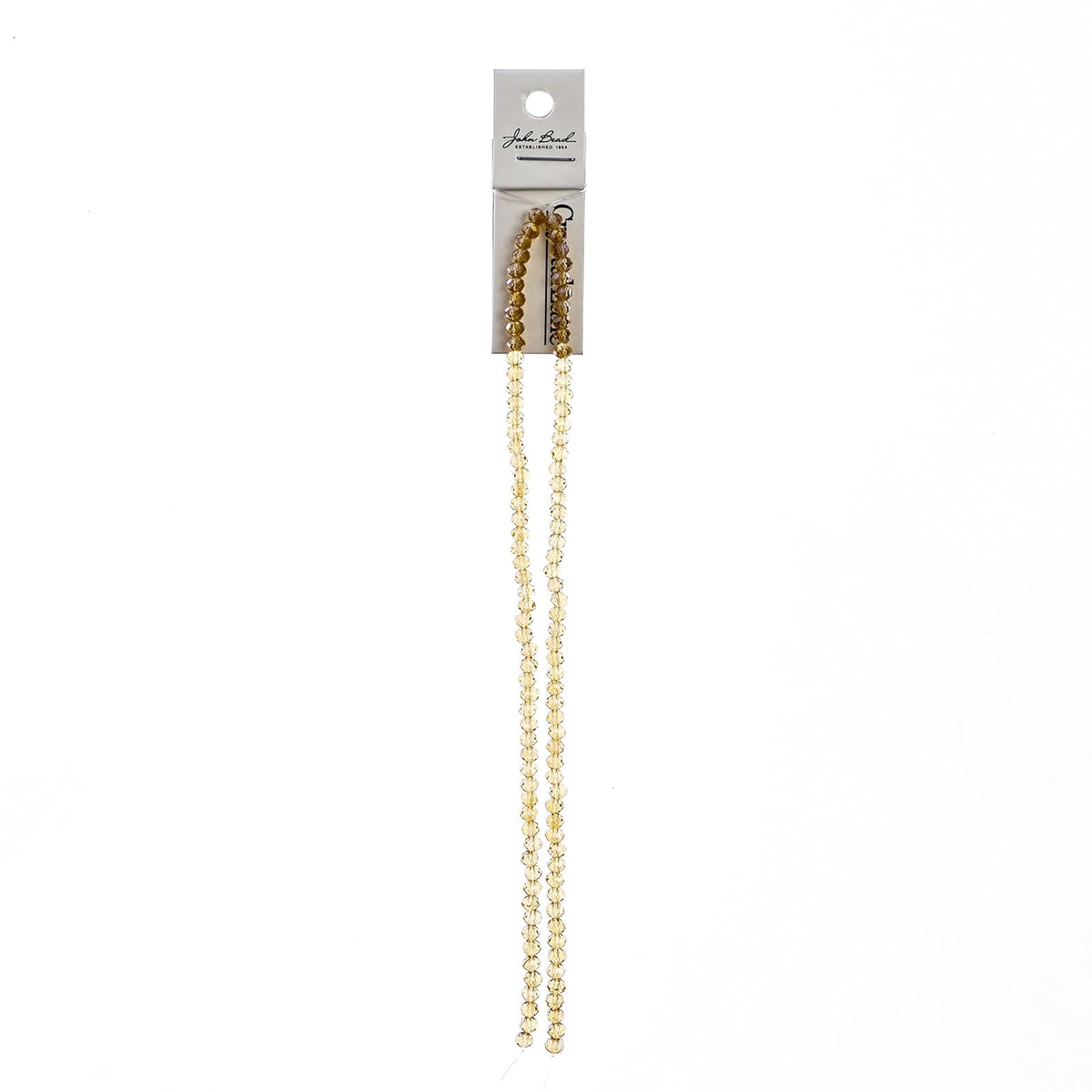 John Bead Craft Bead, 3mm x 4mm, Transparent Topaz AB