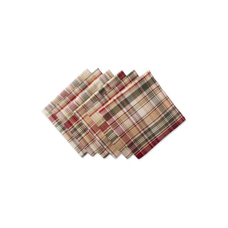 DII Cloth Napkin, 20" x 20" (Set of 6), Plaid