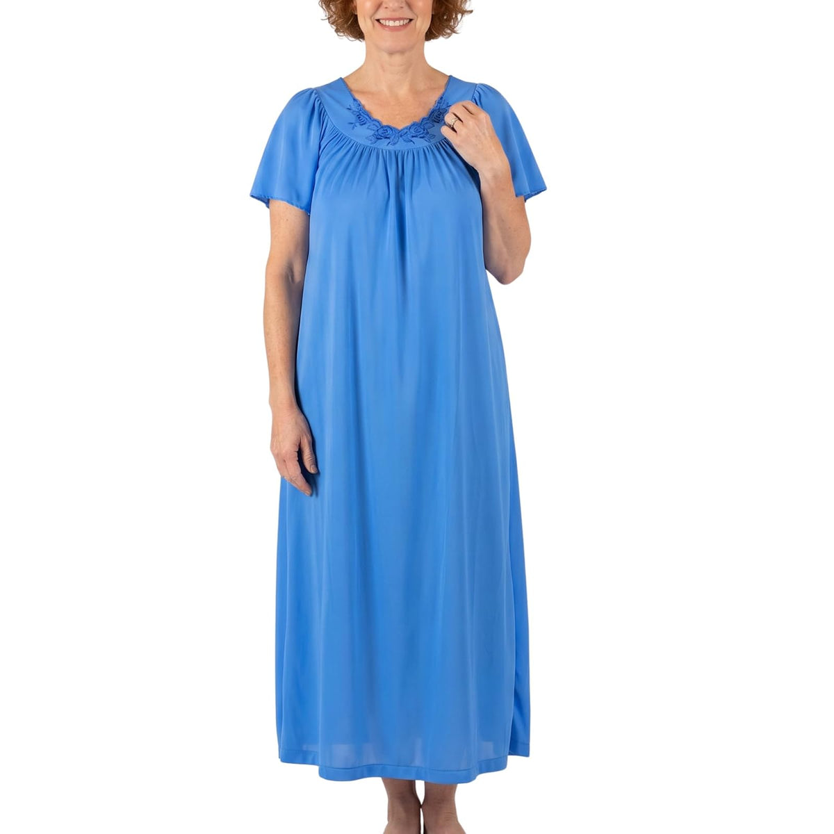 Shadowline Nightgown Nightshirt, Large, Sapphire