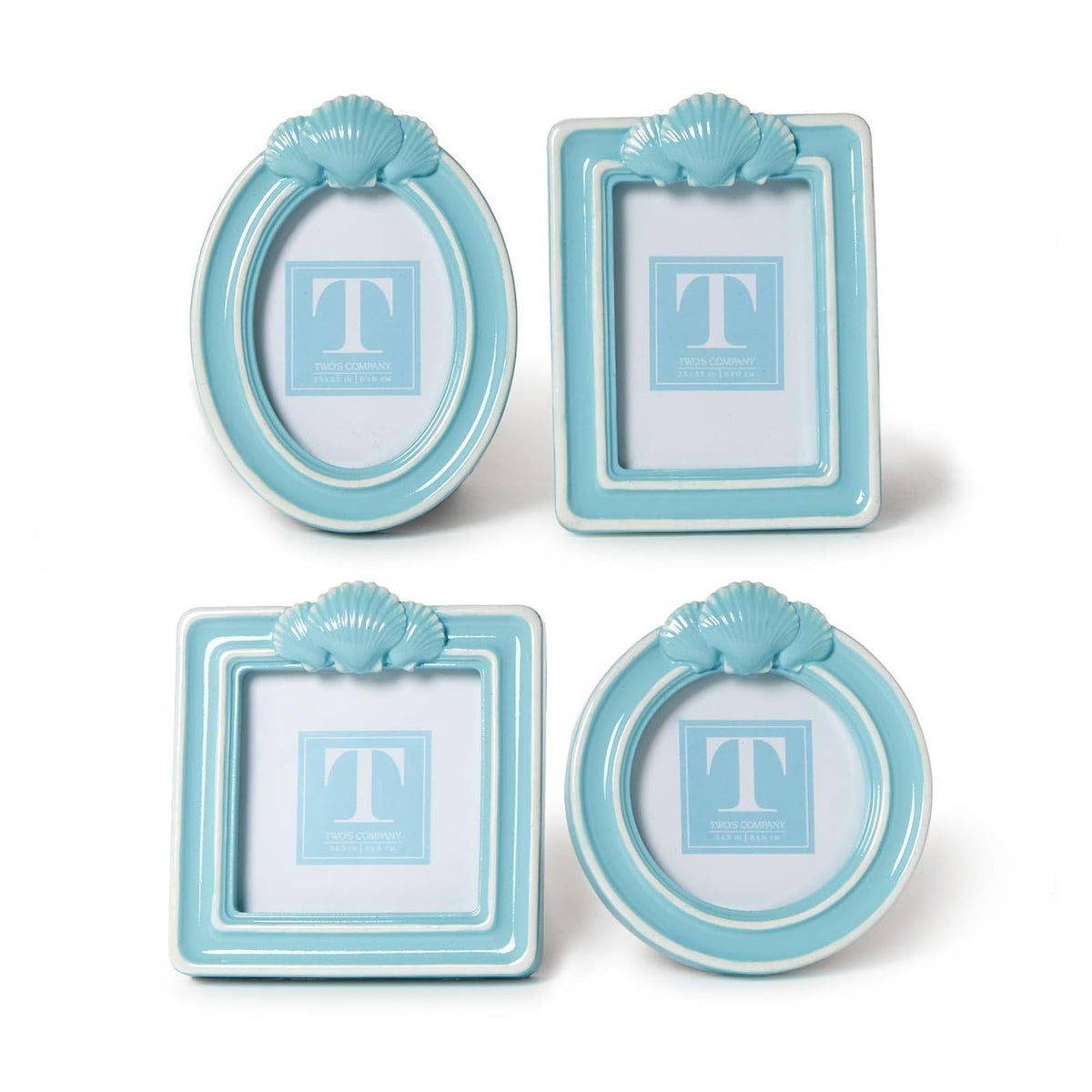 Two's Company Picture Frame, 4.75-Inch, blue