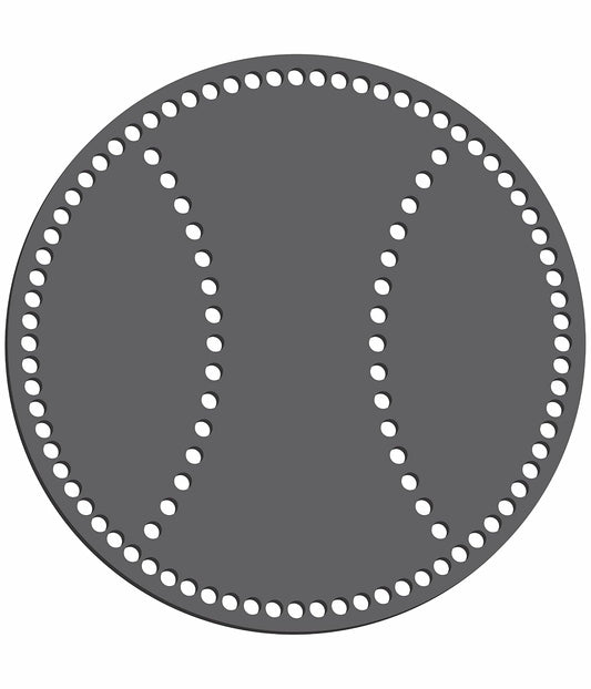 Rhinestone Genie Baseball 5" Magnetic Rhinestone Template, Black