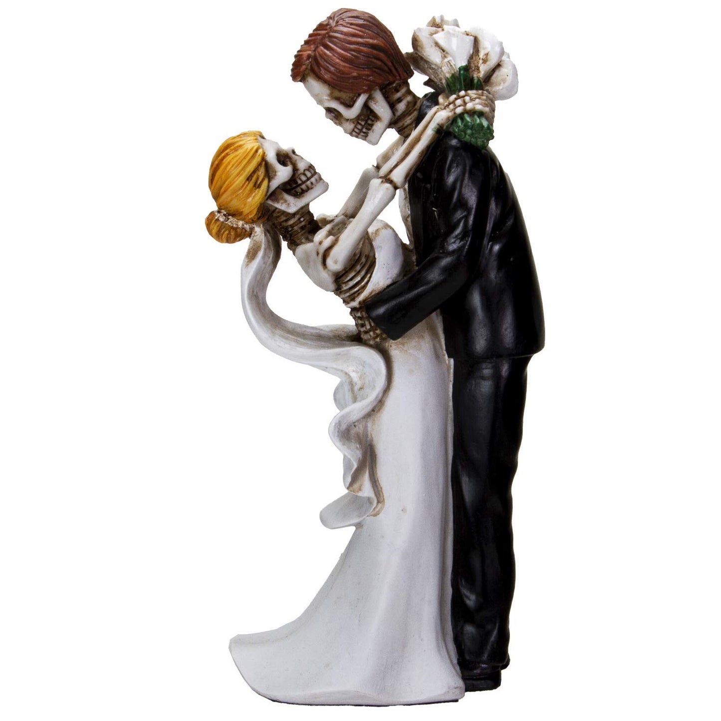 Pacific Trading Giftware Love Never Dies Bride & Groom Lovingly Embrace Wedding Couple Resin Figurine