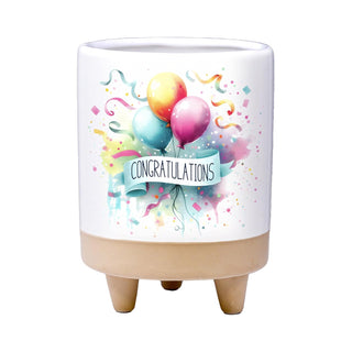 Spoontiques Planter, Congratulations, Art Deco