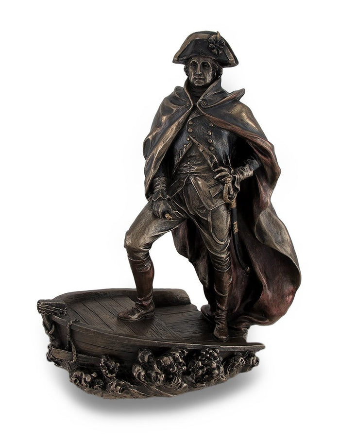 Unicorn Studio Bronze Finish George Washington Delaware Crossing Statue