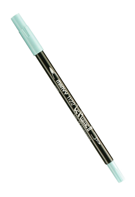 Uchida Marvy Extra Fine Tip Le Plume II Double Ender Marker Pen Art Supplies, Aquamarine
