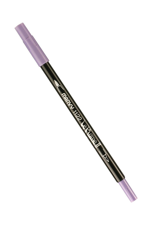 Uchida Marvy Extra Fine Tip Le Plume II Double Ender Marker Pen Art Supplies, Deep Lilac