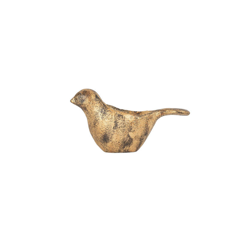 Foreside Home & Garden Rustic Bird Mini Planter Brass Metal