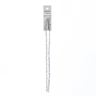 John Bead Craft Bead, 3mm x 4mm, Transparent Half Silver Iris