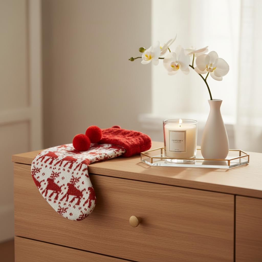 Comfy Hour Home, Red and White