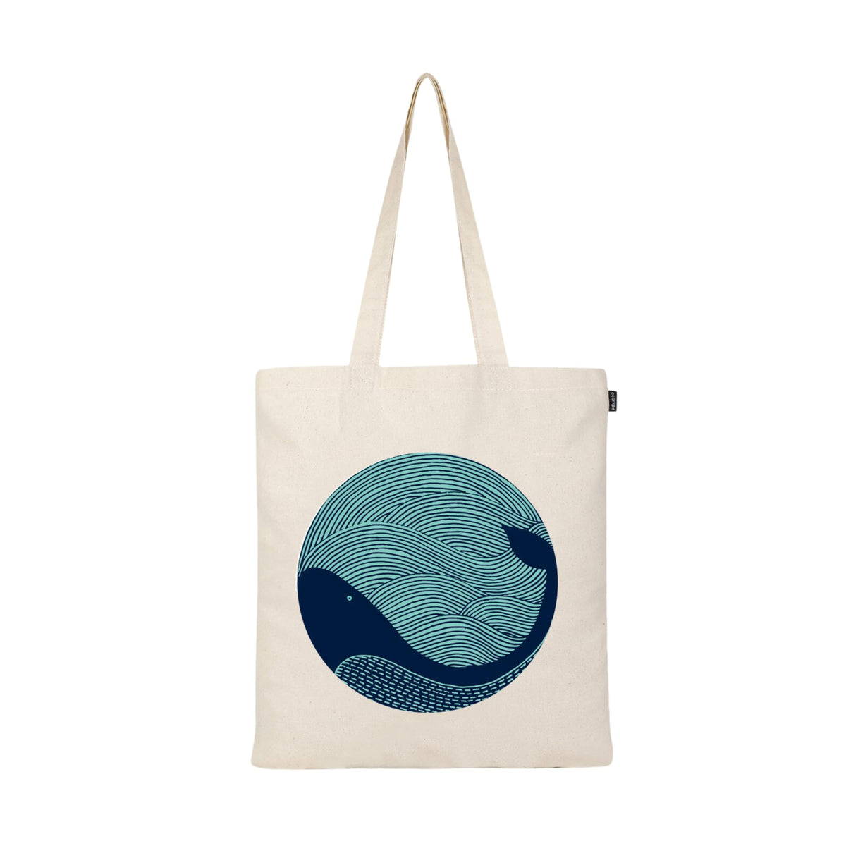 Eco Right Tote Bag, One Size, Whale Doodle