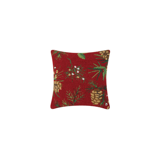 Peking Handicraft Pillow, 18 x 18-Inch, Red