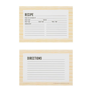 C.R. Gibson Card Stock, Set of 40, Yellow Stripes