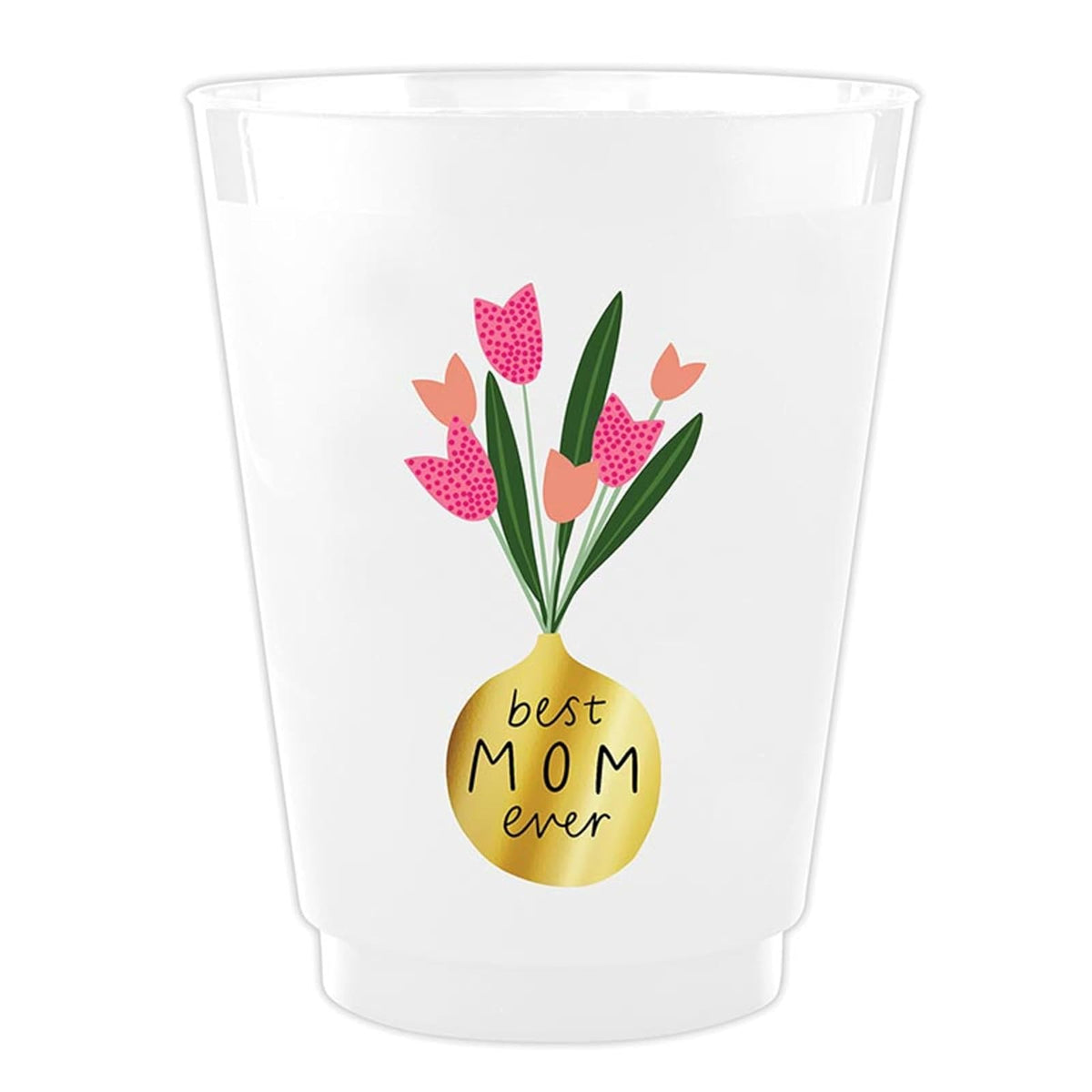 Slant Collections Drinking Cup, 16 Ounces, Best Mom Ever