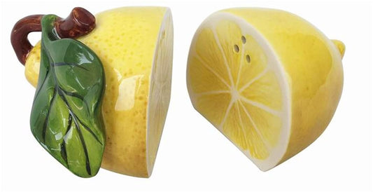 Blue Sky Clayworks Clayworks Lemon Salt and Pepper Set, 5-inch Length, Set of 2