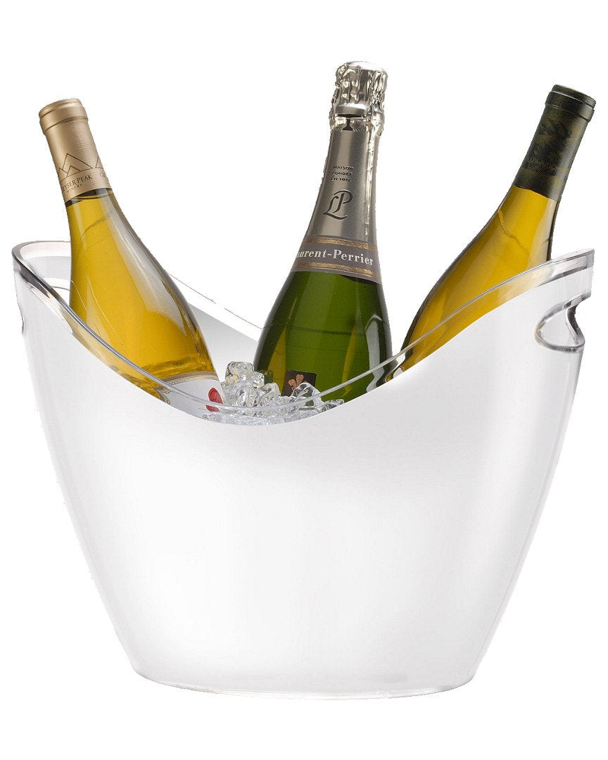 Prodyne Vino Gondola 4 Bottle Tub, Whte