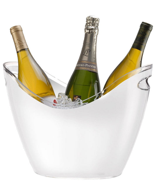 Prodyne Vino Gondola 4 Bottle Tub, Whte