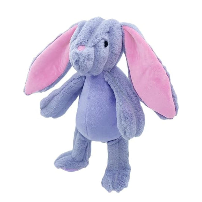 Pet Lou Farm Friends Rabbit, 16-inches Height, Light Purple and Pink, Squeak Toy, Plush, Pet Toys and Supplies
