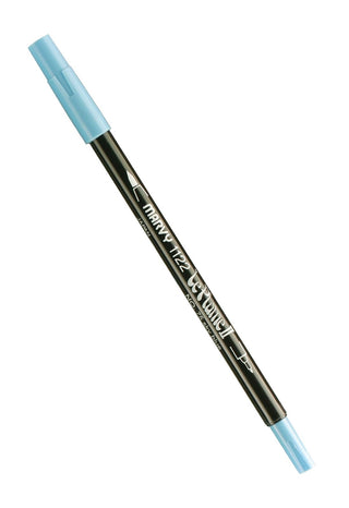Uchida 1122-C-75 Marvy Extra Fine Tip Le Plume II Double Ender Marker Pen, Sky Blue