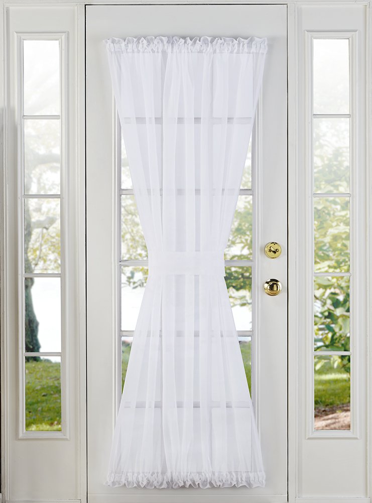 Stylemaster Elegance Sheer Voile Door Panel, 60" x 72”, White