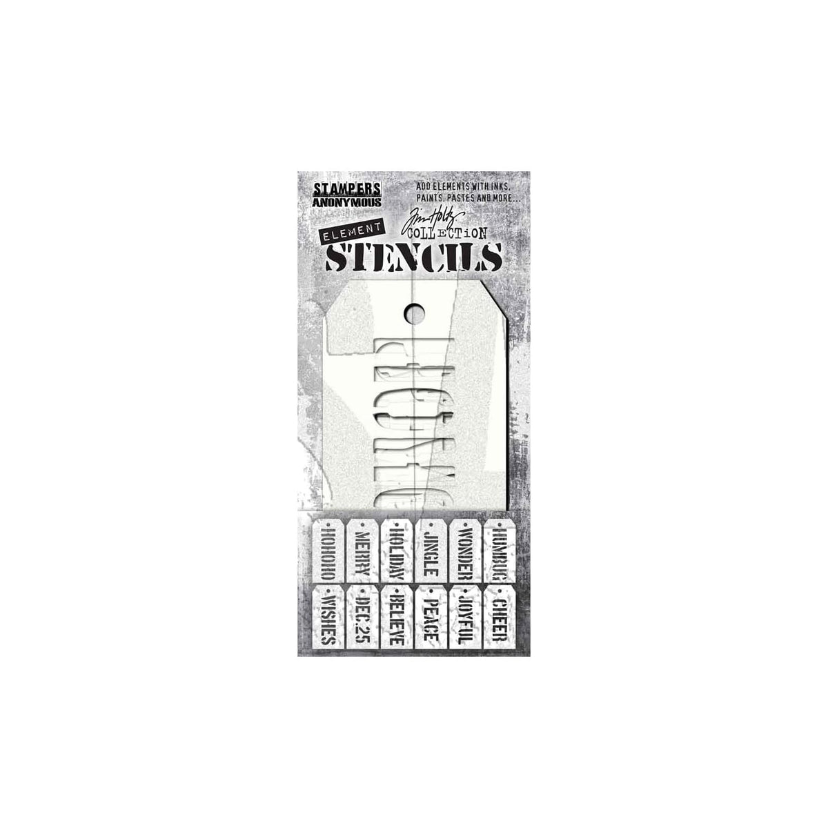 Stampers Anonymous Template Stencil, 20 cm x 22 cm, Element Stencils