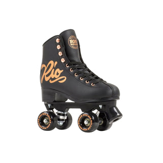 Rio Roller Roller Skate, UK 5 (U.S. Ladies 7), Black/Rose Gold