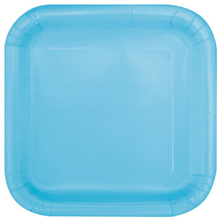 Unique Party Dishware Plate, 7", Light Blue