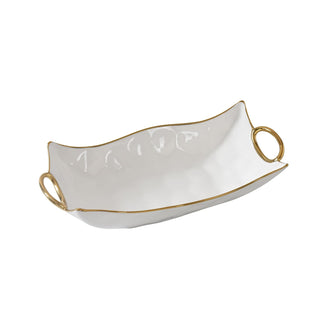 Pampa Bay Dishware Place Setting, Large, White and Gold