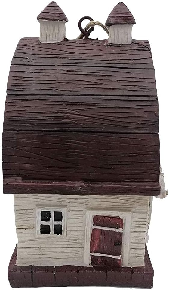 Comfy Hour Seed Soil and Yard Collection Resin Cowshed Country Cottages Decorative Hand-Painted Pet Nest Garden Bird House
