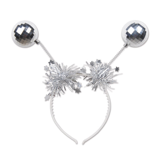 Beistle Disco Ball Head Bopper | Silver | 1 Pc.