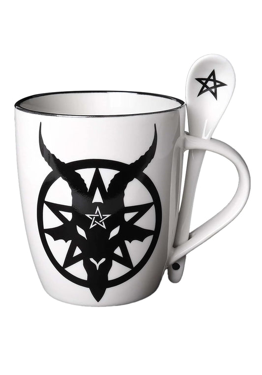 Pacific Trading Baphomet Tea Coffee Mug & Spoon Set Witches Brew by Alchemy