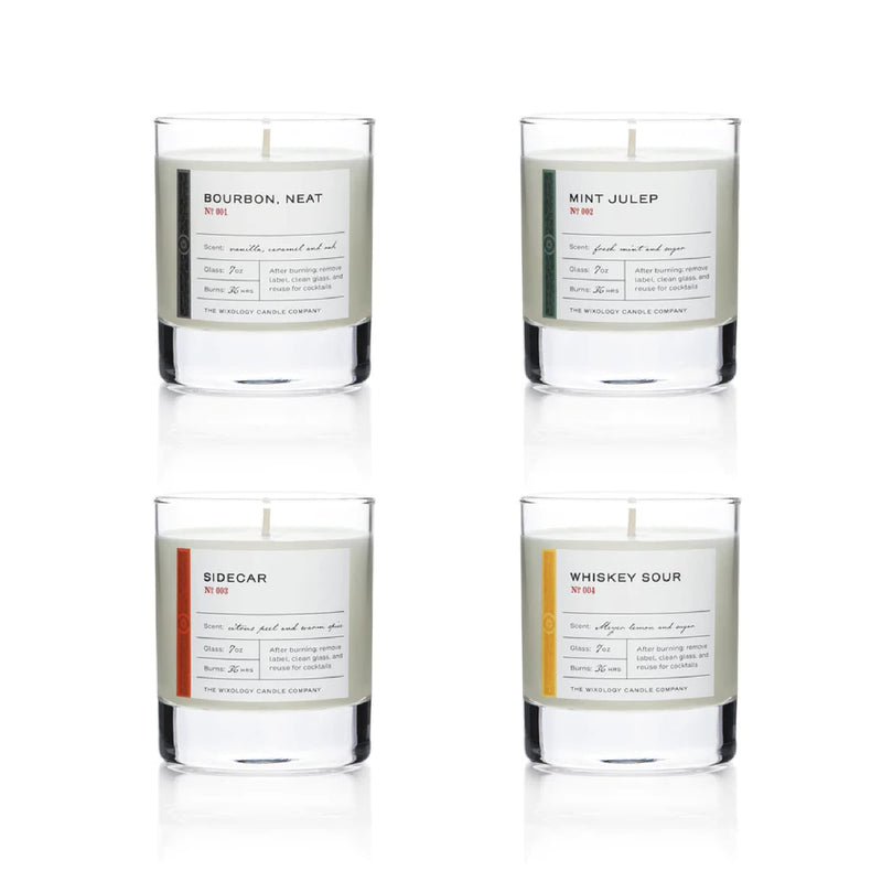Wixology Candle Classics, Pack of 4, 7-Ounce Glasses
