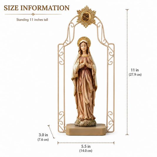 Comfy Hour The Story of Jesus Nativity Scene Collection 11" Religious Praying Virgin Mary Statue, The Blessed Mother of The Immaculate Concepcion Home Madonna Figurine, Polyresin