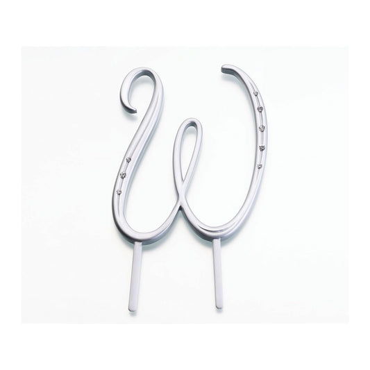 Lillian Rose Cake Topper, 4.5", Silver